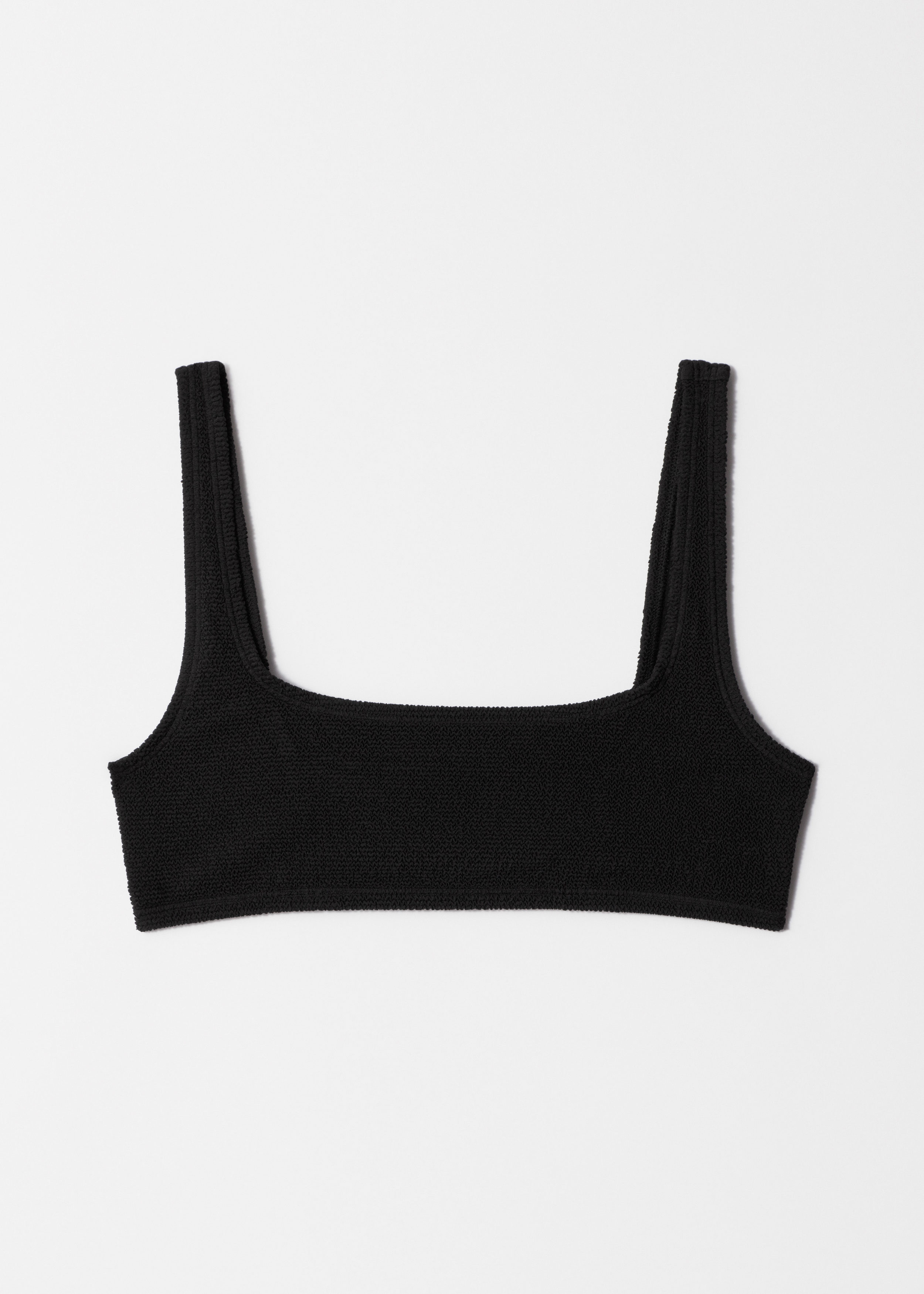 Textured Square-Neck Bikini Top - Black - & Other Stories US | & Other Stories - US