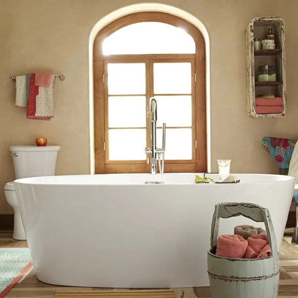 68.75'' x 31.25'' Freestanding Soaking Acrylic Bathtub | Wayfair North America