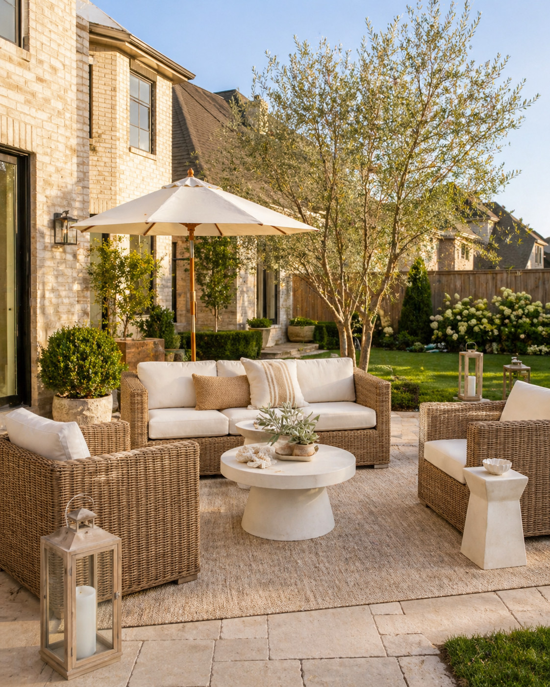 Casual neutral patio dreams 🤍 Everything here is from Pottery Barn and it’s giving the perfect cozy + elevated backyard setup. Such an easy way to make your space feel pulled together for summer nights 🌿✨
#potterybarn #backyardgoals #patiodecor #outdoorliving #neutraldecor #backyardinspo #cozyoutdoor #outdoorfurniture #backyardstyle #summerdecor 

 #LTKHome