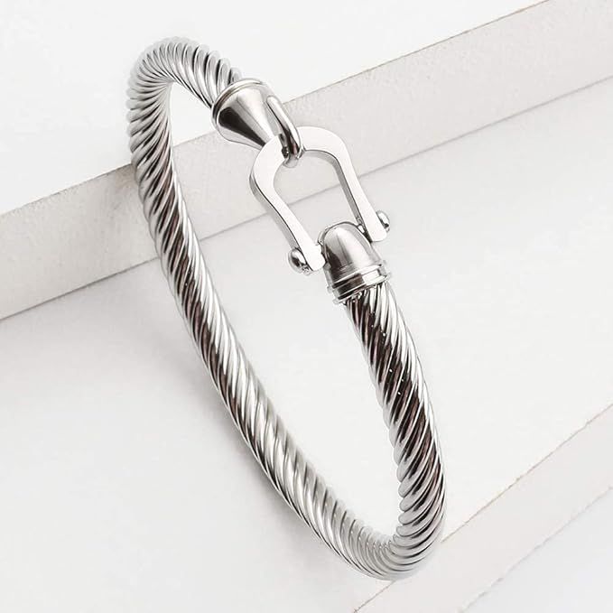 Dorriss Cable Wire Bracelets for Women Buckle Bangle Bracelet Best Friend Sister Fashion Jewelry ... | Amazon (US)