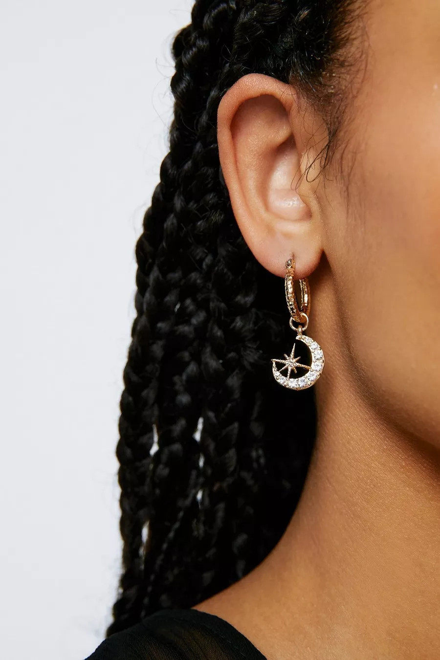 Diamante Embellished Moon And Star Earrings | Nasty Gal (US)