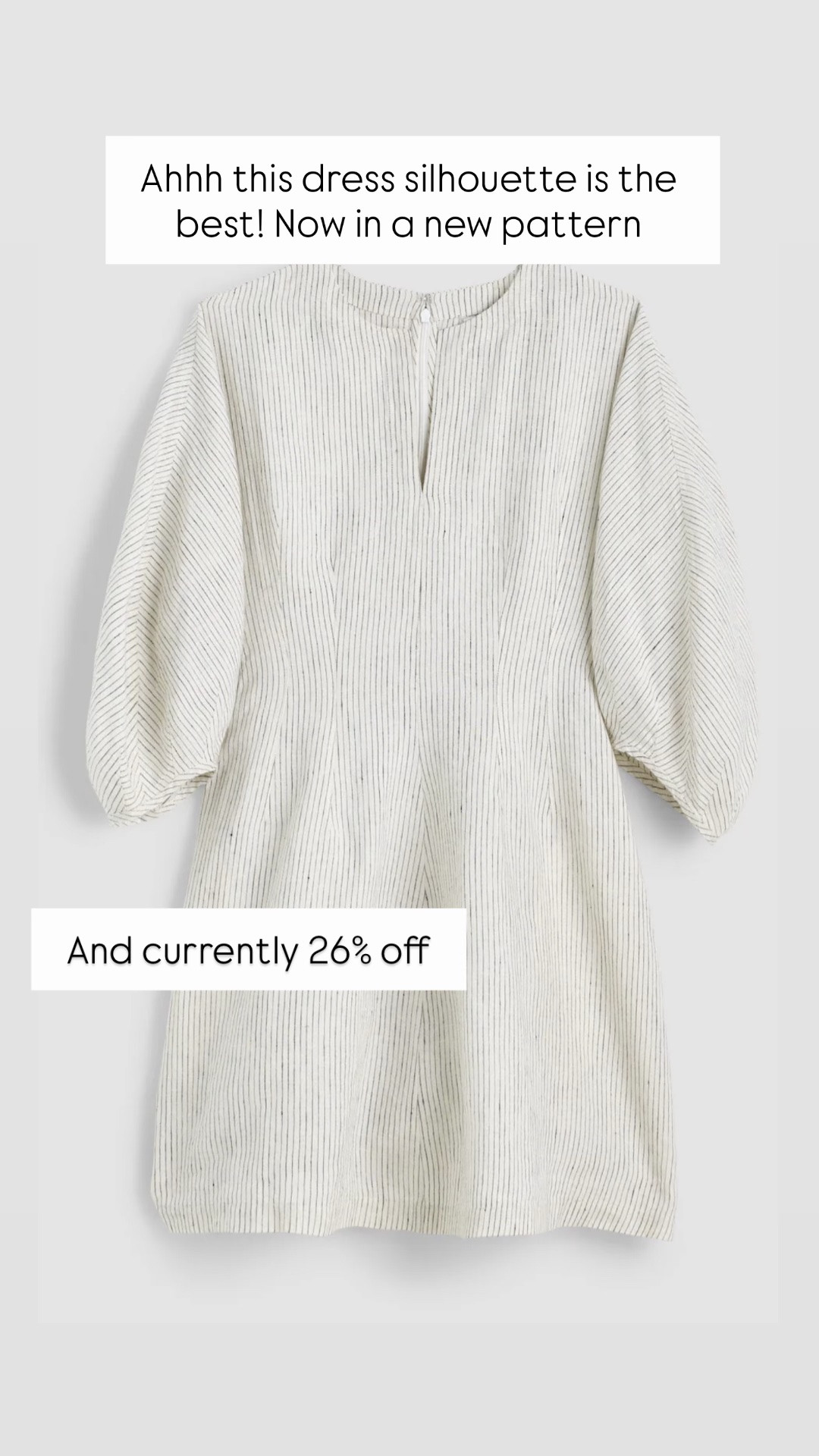 I absolutely love this silhouette from Madewell linen dress. It’s so flattering, has an elastic gathering in the back that cinches you at the waist.

Sizing – size down one size.  I wear XS 

currently 26% off ￼￼
Also comes in red and is absolutely stunning ￼