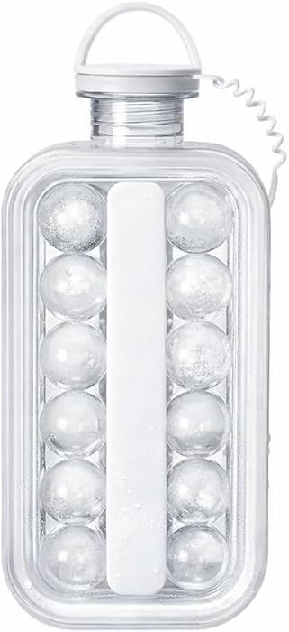 2-in-1 Ice Ball Maker Water Bottle, 1L Capacity, Leak-Proof Silicone Freezer Container, Portable ... | Amazon (US)
