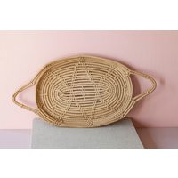 Woven Centerpiece Tray - Vintage Wall Basket Decor Natural Fiber Home Coffee Table Catchall Dining | Etsy (UK)