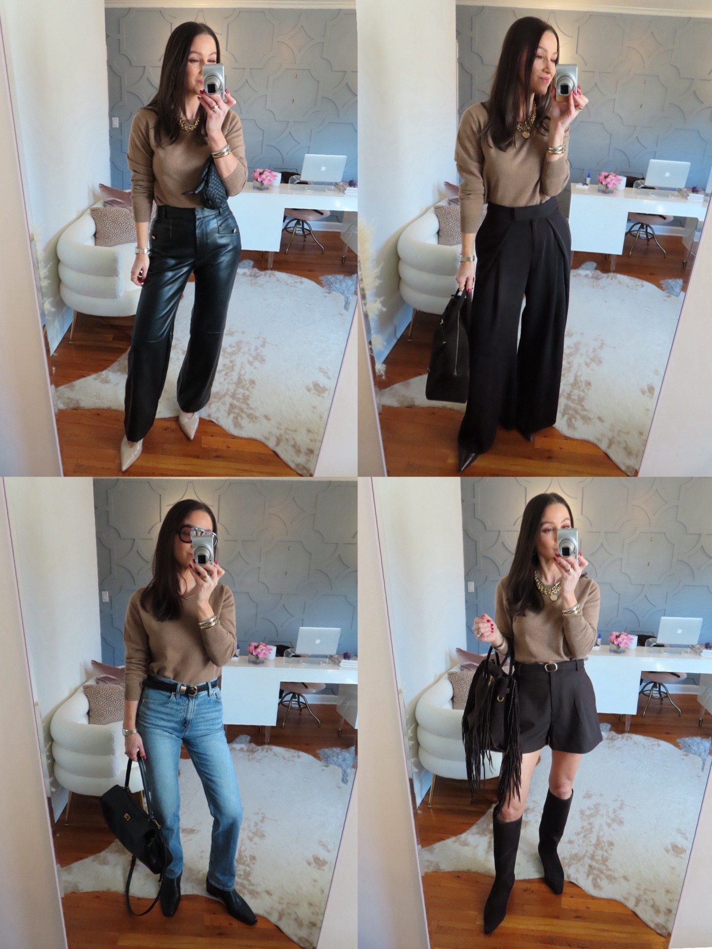 This versatile thin and soft Quince sweater - styled! Runs true to size  

@onequince #quincepartner