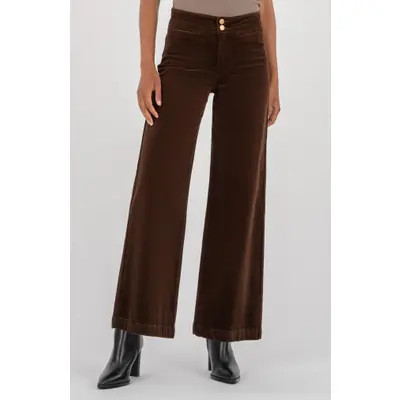 KUT from the Kloth Meg Welt Pocket Wide Leg Corduroy Pants in Fudge at Nordstrom, Size 18 | Nordstrom