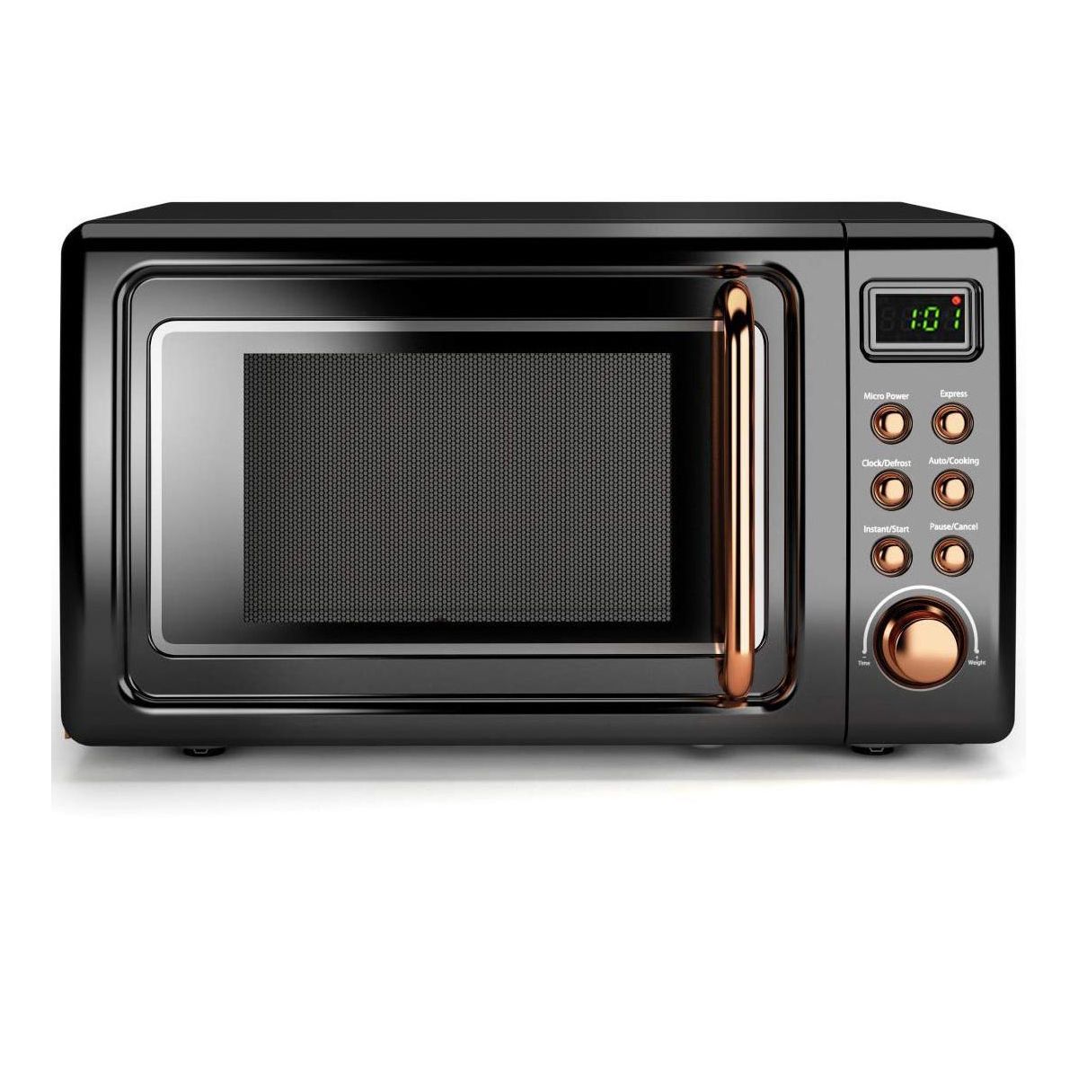 Costway 0.7Cu.ft Retro Countertop Microwave Oven 700W LED Display Glass Turntable Green/Black/Ros... | Target