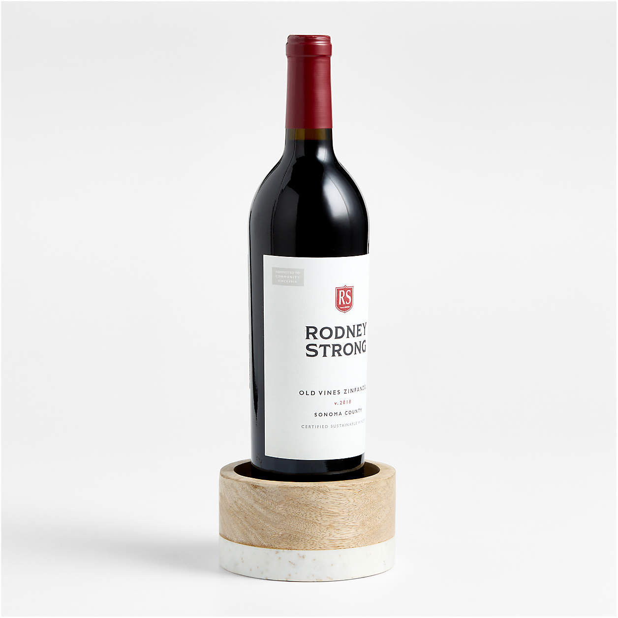 Wood and Marble Wine Coaster + Reviews | Crate & Barrel | Crate & Barrel