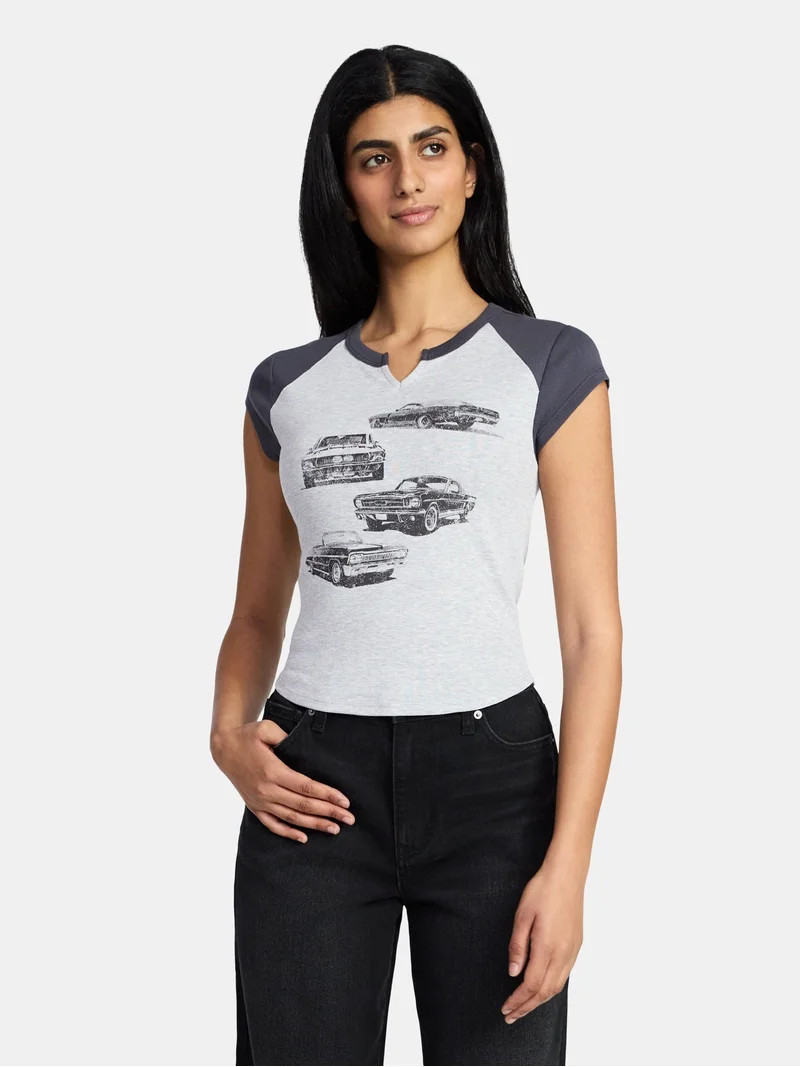 Auto Women's Graphic Tee with Short Sleeves, Sizes XXS-XXL | Walmart (US)