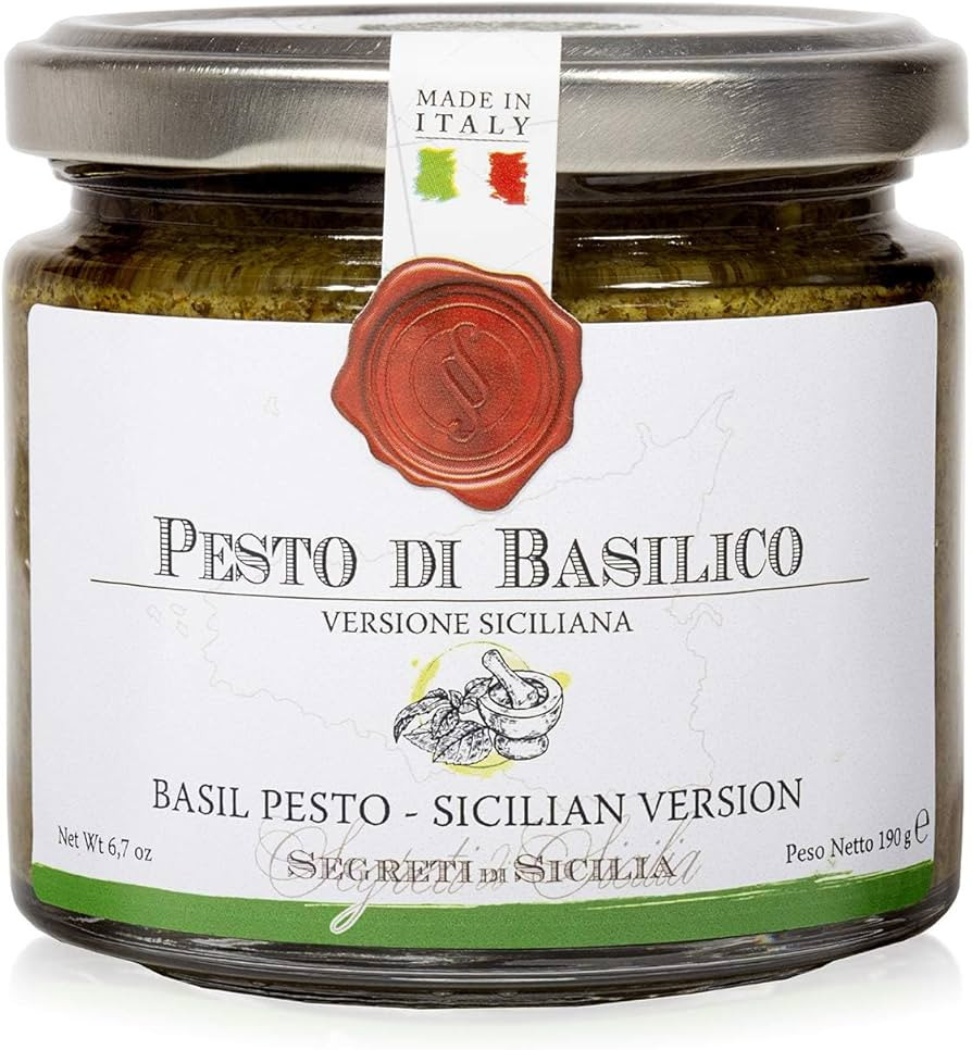 Frantoi Cutrera Classic Basil Pesto Sauce for Pasta and Bruschetta Topping, Creamy Italian Spread... | Amazon (US)