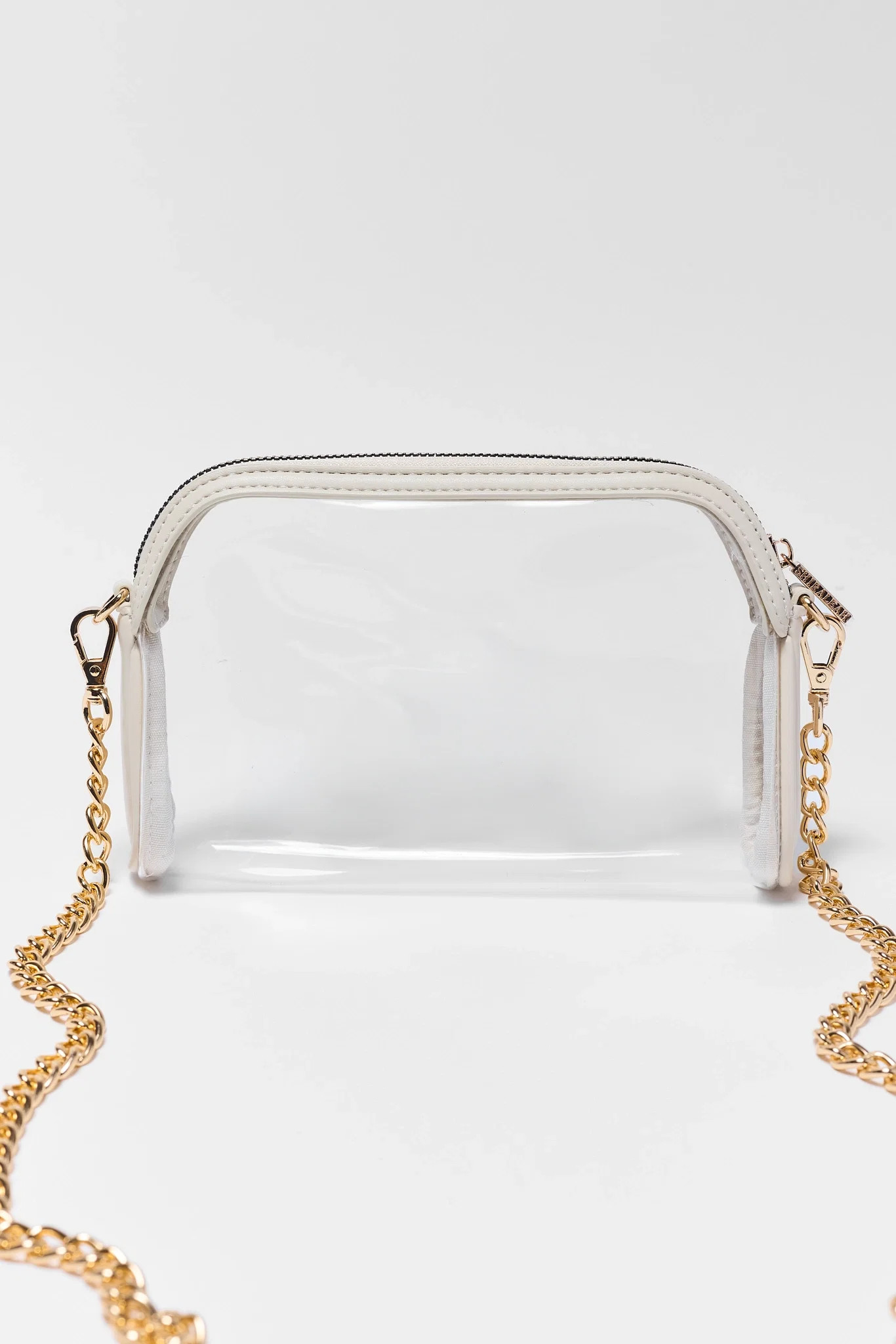 Ivory Trim Clear Crossbody Bag | Avara