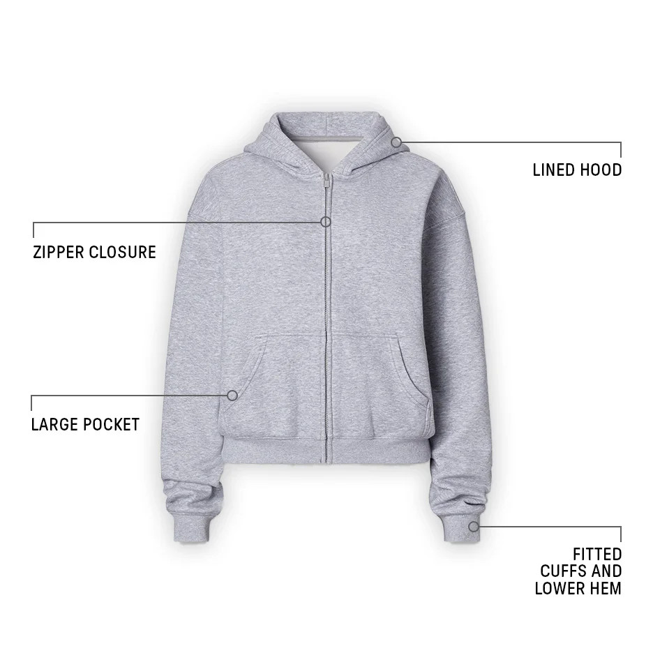 Cozy Fleece Full Zip Hoodie | Fabletics