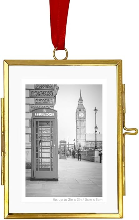 Isaac Jacobs (2"x3" Vintage Style Brass and Glass Ornament Frame with Locket Closure (Vertical) (... | Amazon (CA)