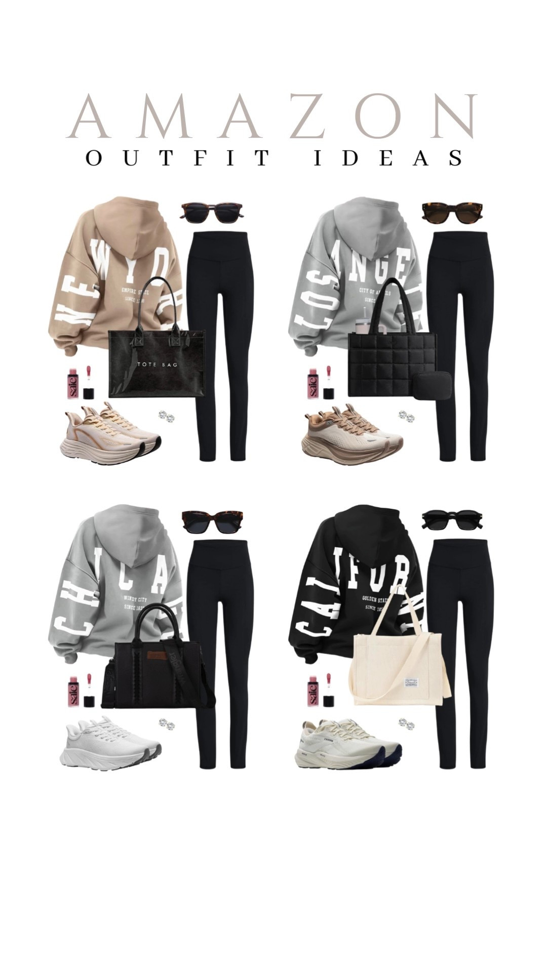 Here’s a look with a comfy hoodie, leggings, and sporty sneakers. Finish the outfit with these accessories for a complete look.
pvc tote bag, walking shoes, saie liquid blush, winter style, viral style, casual outfit idea, running errands, winter style, comfy shoes, trendy look, capsule wardrobe, amazon finds, affordable style, transitional outfit idea

#LTKBeauty #LTKU #LTKSeasonal