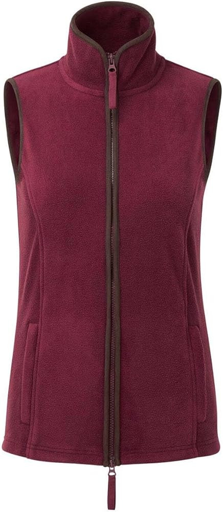 Workwear World Ladies Country Outdoor Farmer's Contrast Bound Full Zip Fleece Gilet | Amazon (UK)