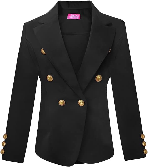 Womens Double Breasted Blazer Long Sleeves blazer jackets for women Gold Button Blazer Jackets fo... | Amazon (US)