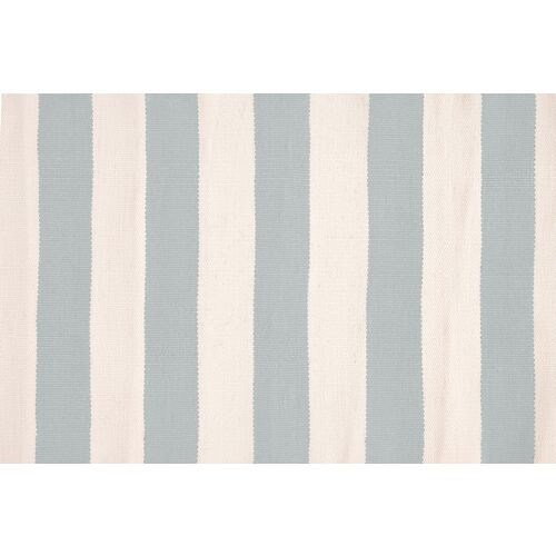 Catamaran Indoor/Outdoor Rug - Black/Ivory - DASH & ALBERT - Blue - Blue | Floor Covering, Carpet, Mat, Area Rug - 2'6"x8' | One Kings Lane