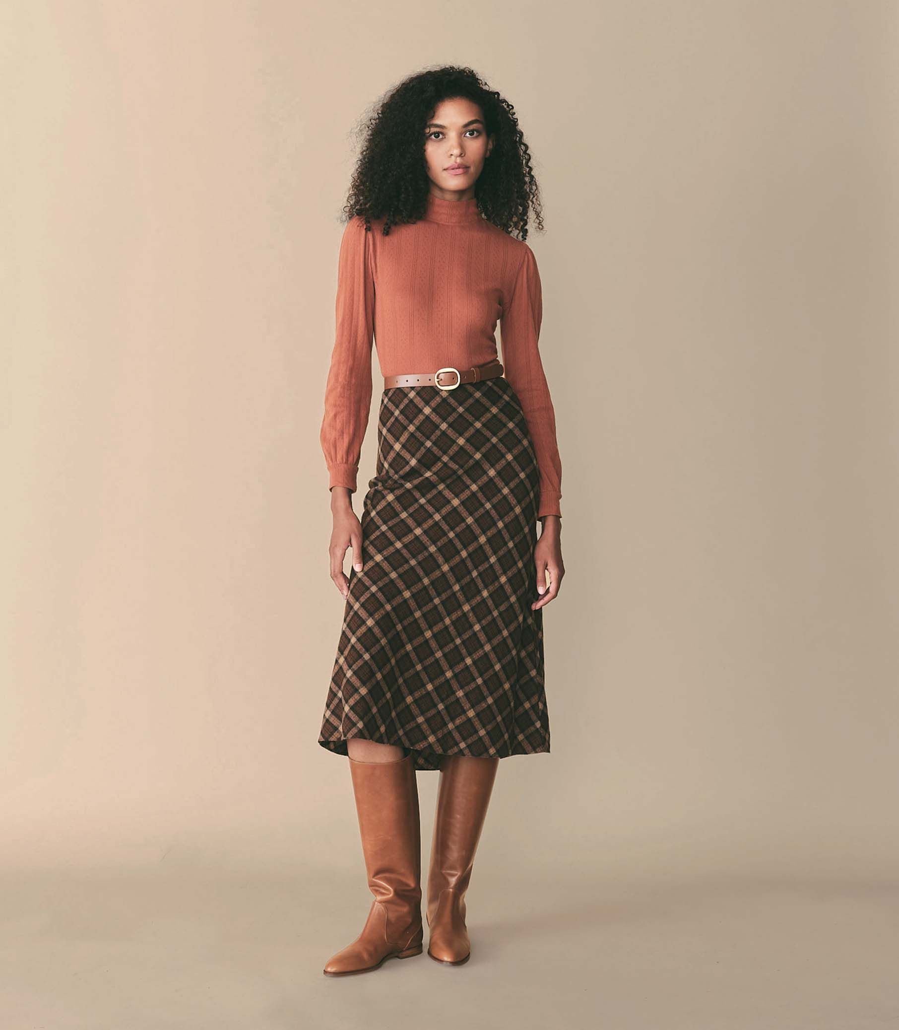 Elowen Skirt - Cornwall Plaid | DÔEN | DOEN