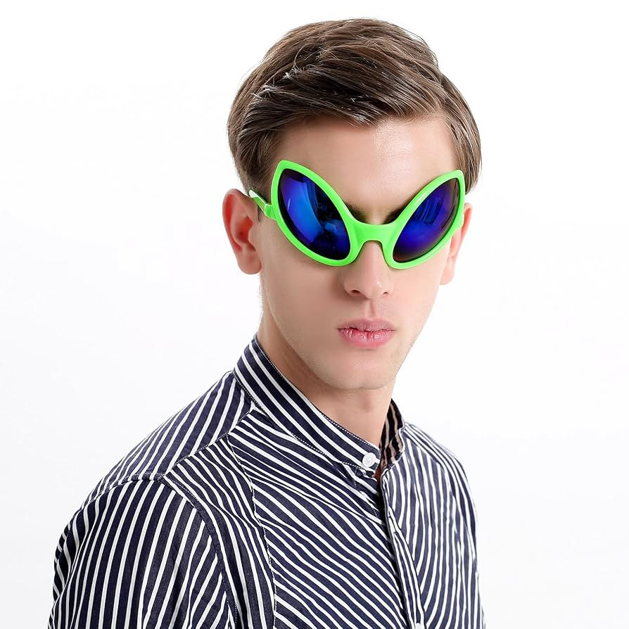Ocean Line Funny Alien Costume Mask Novelty Glasses Halloween Party Photobooth Props Favors Acces... | Amazon (US)