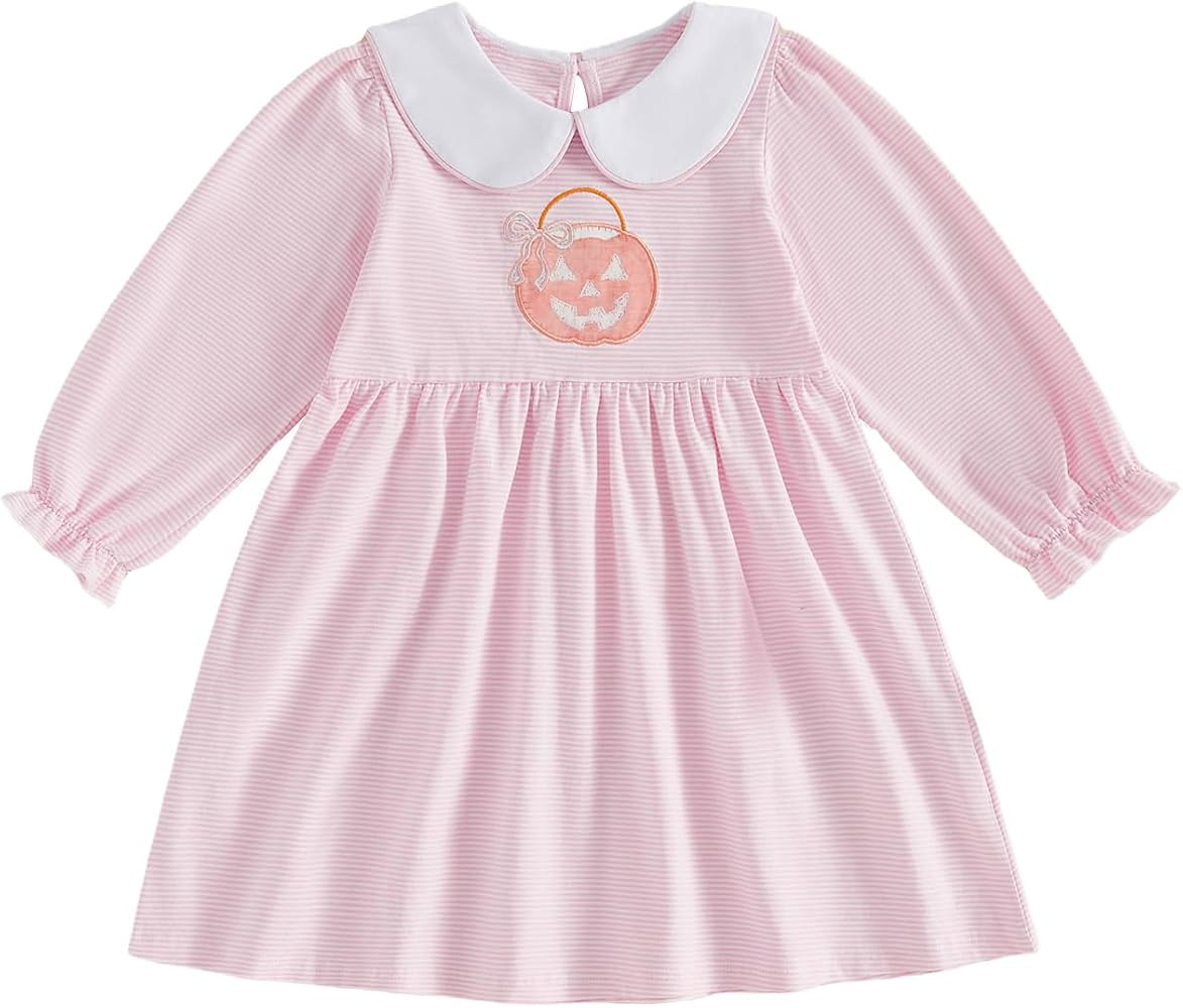 Matching Sister Outfit Halloween Clothes Baby Girl Pumpkin Long Sleeve Romper Toddler Girl Hallow... | Amazon (US)