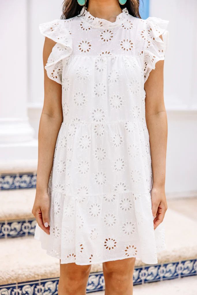 Precious Intrigue White Eyelet Dress | The Mint Julep Boutique