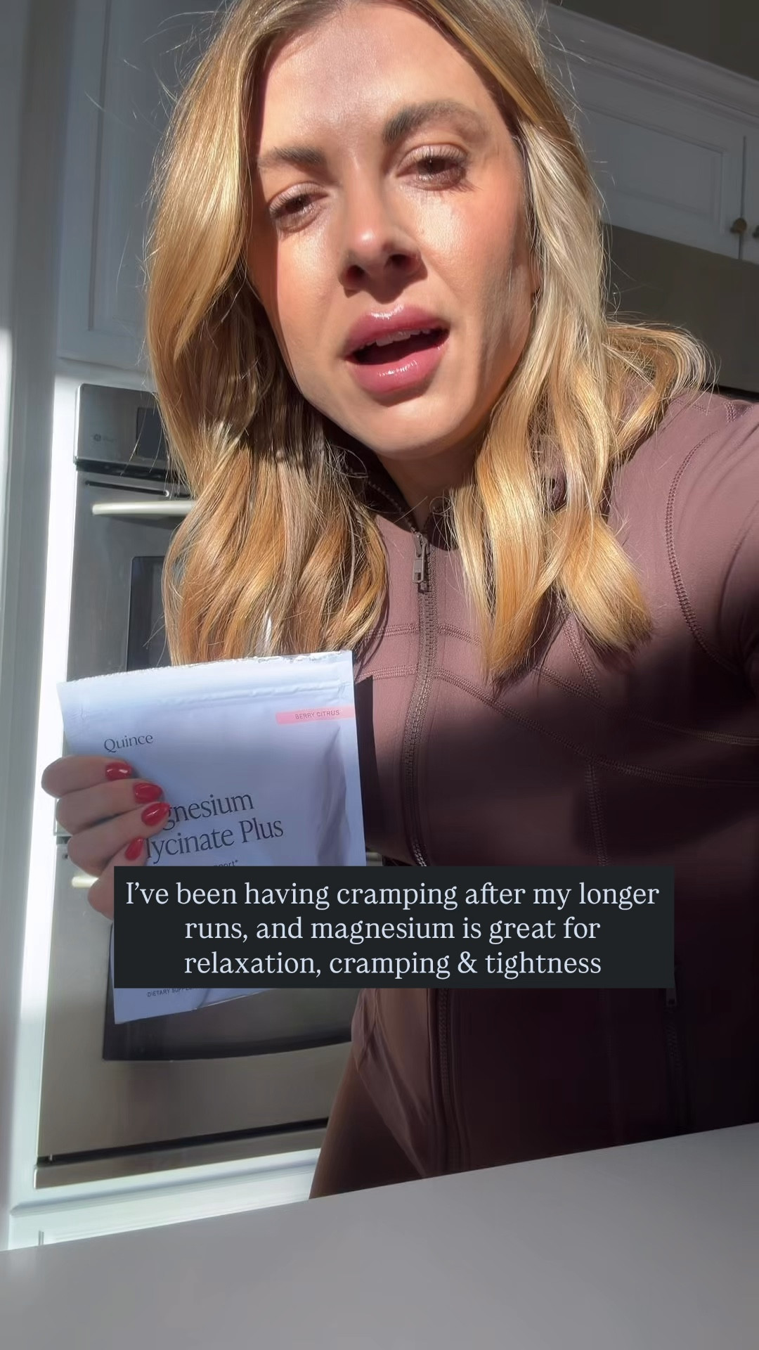 Two Quince favorites I've been loving lately 👇
☑️ Magnesium Glycinate Plus — I've been having cramping after my longer runs, and magnesium is great for relaxation, cramping, and tightness. This one also has L-theanine which helps calm an anxious mind — so you're getting brain AND body benefits. Mamas, raise your hand if you're always running your to-do list at night 🙋🏼‍♀️
☑️ This activewear set — Honestly amazinggg. The quality is so good and I'm definitely ordering more. Wearing S 25" in bottoms, M in top.
Quince makes it easy to get high-quality staples without the crazy price tag ✨

#QuincePartner @onequince


#LTKfitnessgoals #LTKmomlife #LTKActive