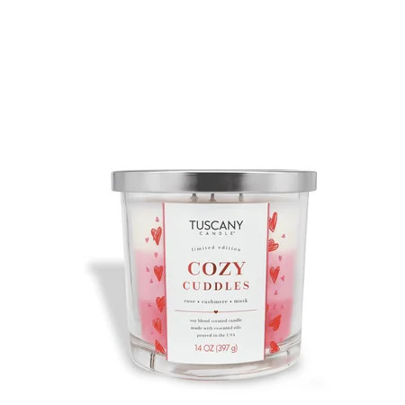Tuscany Candle Cozy Cuddles: Rose & Cashmere Scented Valentine's Candle, 14 oz | Walmart (US)
