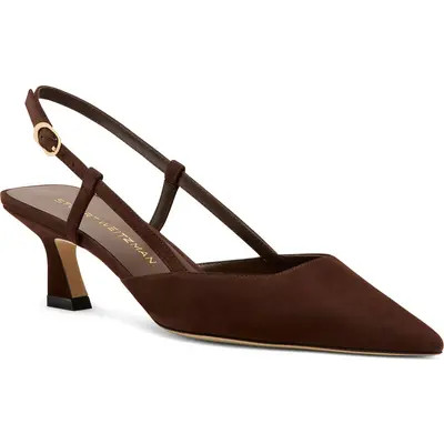Stuart Weitzman Vinnie 50 Slingback Pump in Cherry at Nordstrom, Size 9 | Nordstrom