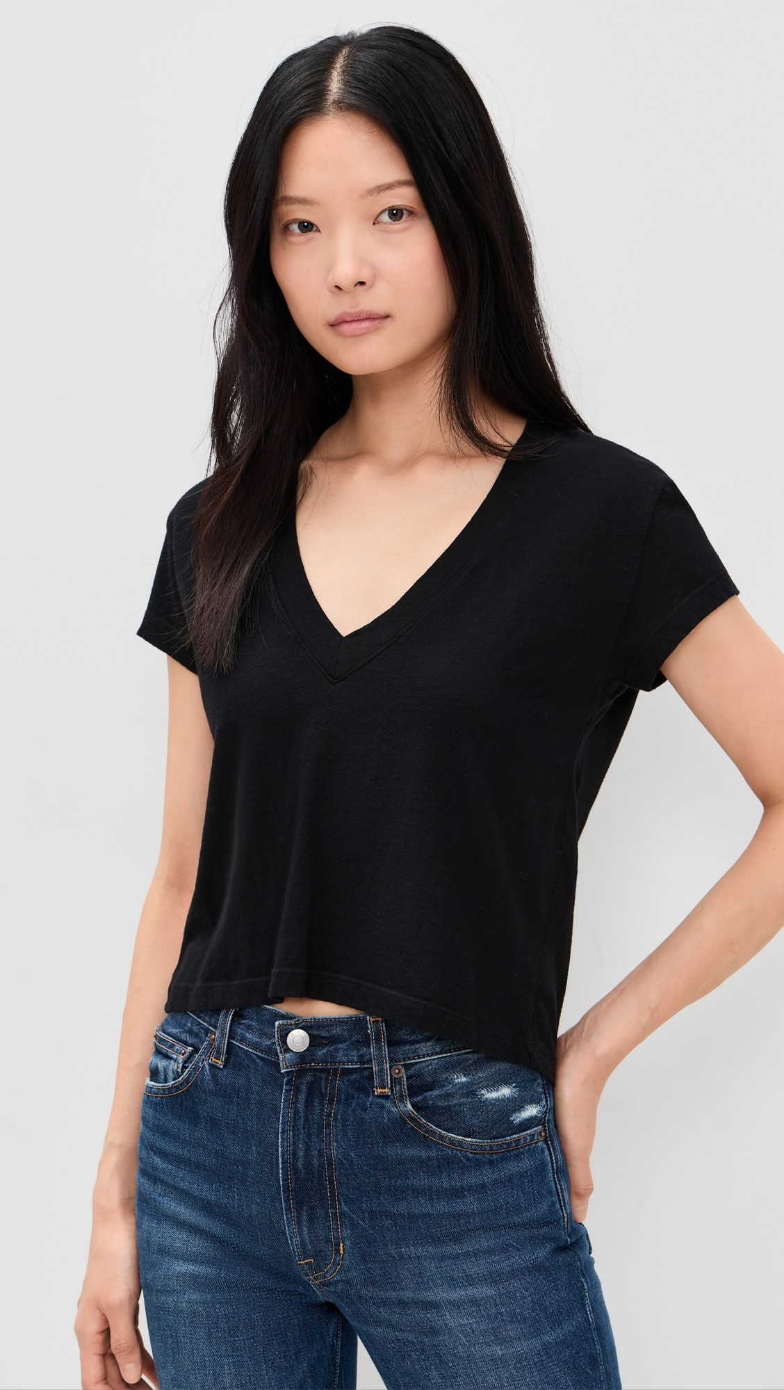 perfectwhitetee Recycled Cotton V Neck Tee | Shopbop | Shopbop