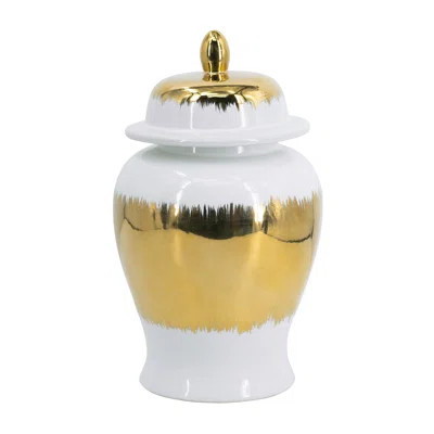 Ginger Jar - Gold/White | Wayfair North America