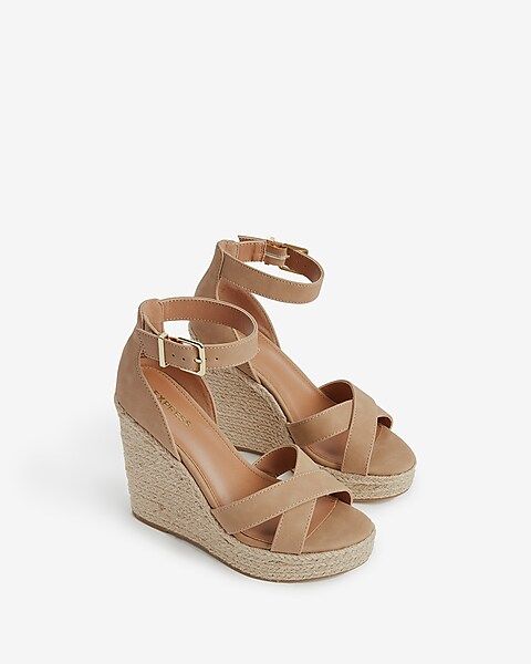 ankle strap espadrille wedge sandals | Express
