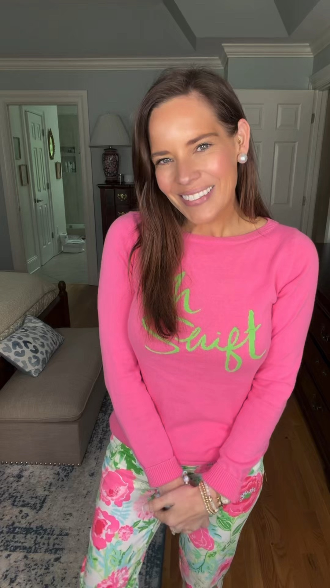 Pink & Green Lilly Pulitzer Outfit 💗🌿 Husband Said “Old Lady” 😅

Apparently my husband and teen decided this outfit gives “old lady” vibes… 😂 meanwhile I’m over here thinking it’s giving classic Lilly Pulitzer meets Palm Beach chic 💗🌿 Wearing the cutest bright pink sweater with floral Lilly pants, pearl studs, stacked bracelets, and coordinating flats for a fun preppy spring look! Tell me I’m not alone in loving pink + green forever 😆✨

Wearing size 0 in the Lilly Pulitzer Ana High Rise Pant and linked all the accessories to recreate the look 💕🌸

Pink and green outfit, Lilly Pulitzer outfit, preppy spring outfit, floral pants outfit, colorful outfit inspiration, grandmillennial style, classic feminine style, pink sweater outfit, resort wear style, spring fashion ideas 💖🌿

#LTKootd #LTKOver40 #LTKPetite