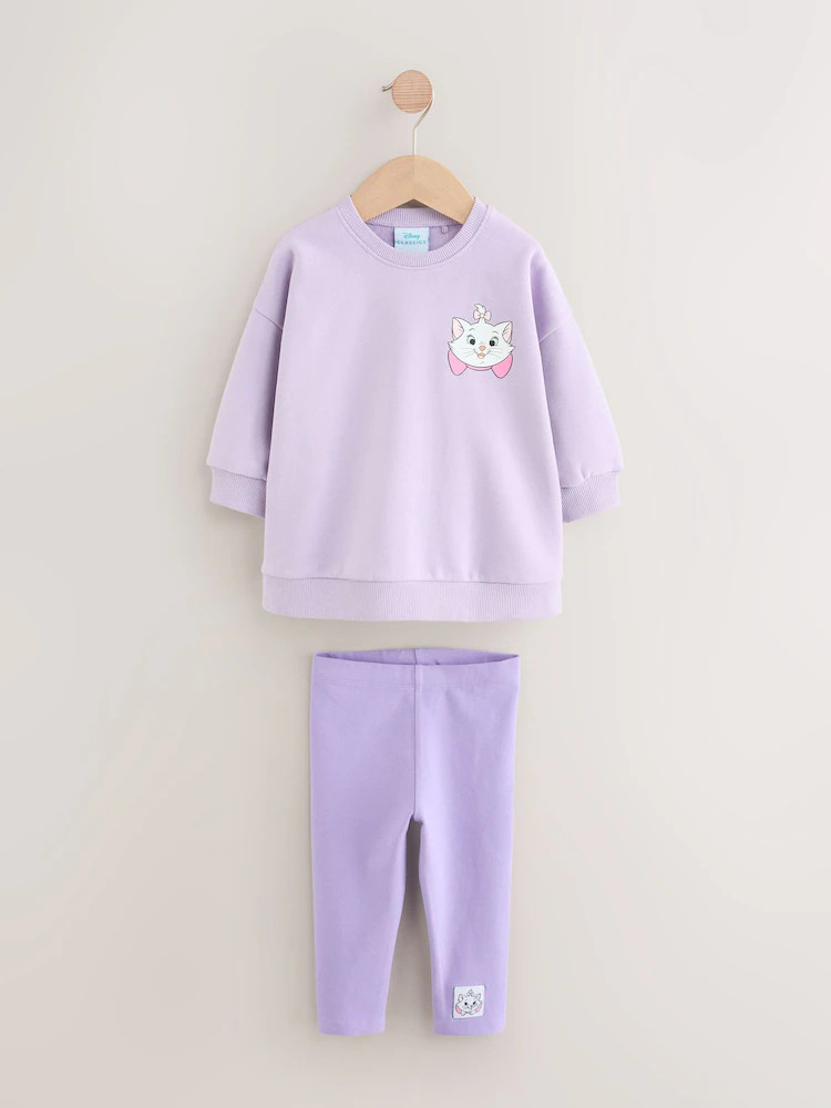 Lilac Purple Disney Aristocats Sweatshirt & Leggings Set (3mths-7yrs) | Next US