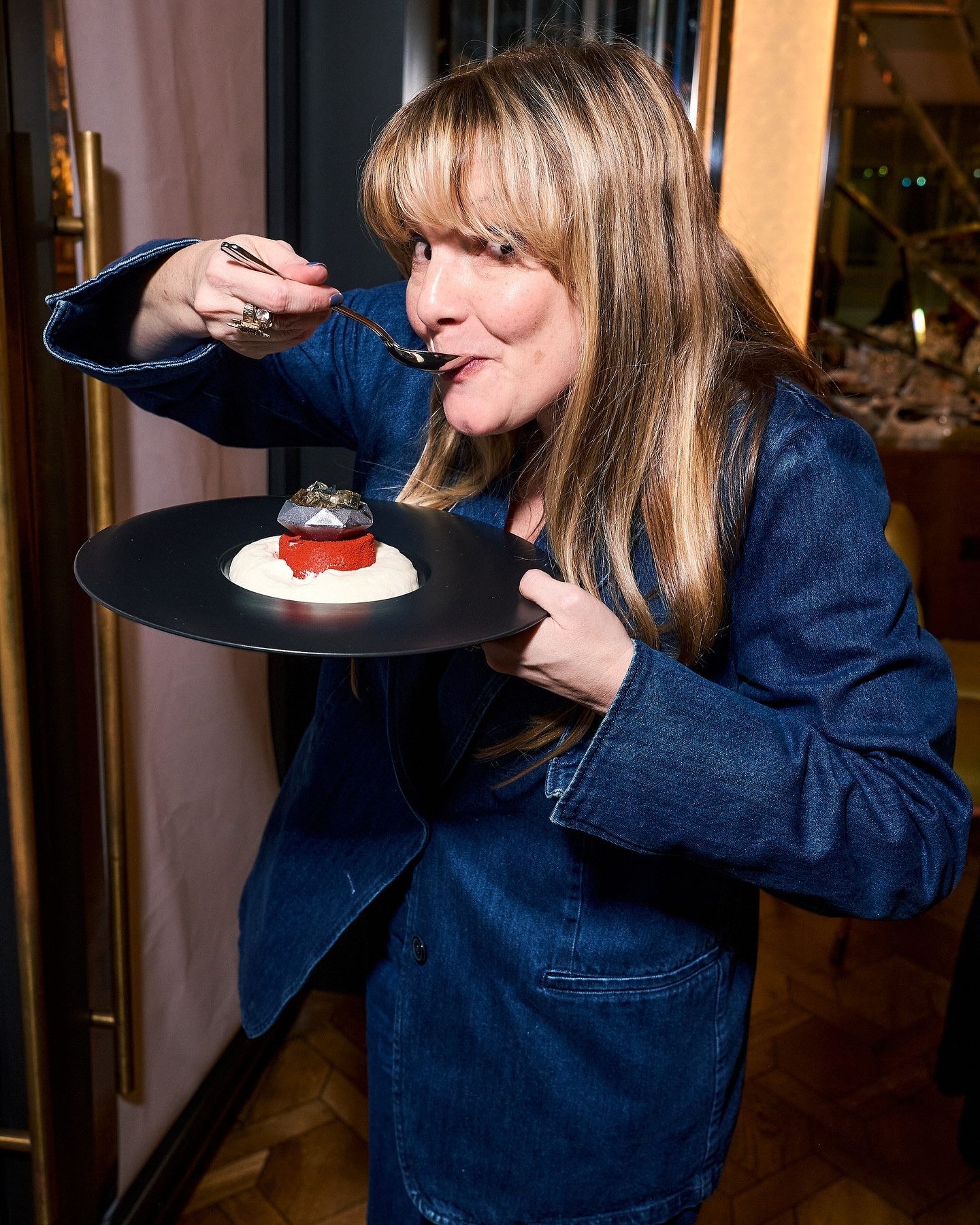 Recently ….
1. Dinner with @brasserieoflight x @111skin x @perrierjouet eating my black diamond dessert 
2. @allsaints x @ianberry.art denim art event
3. @ianberry.art hanging his wonderful denim floral garden art
4. Bag charm making at the newly opened @drmlnd_official 
5. I love Mens clothing @drakesdiary 
6. Bead candy @drmlnd_official 
7. Dressed up wearing my favourite @insidejigsaw denim tux and my new heart necklace from @monicavinader in @brasserieoflight bathrooms
8. The best cofffee from @darkartscoffee @ariesarise 
9. Patchwork denim @omnes 
10. New nails from @johnlewispr press day #mintgreen 

P.S still only got 10 carousel 😅

#LTKluxury #LTKeurope #LTKuk