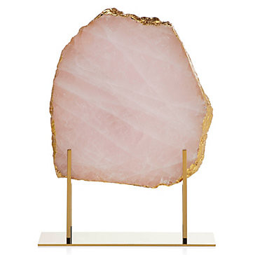 Rose Quartz Slab On Stand | Z Gallerie