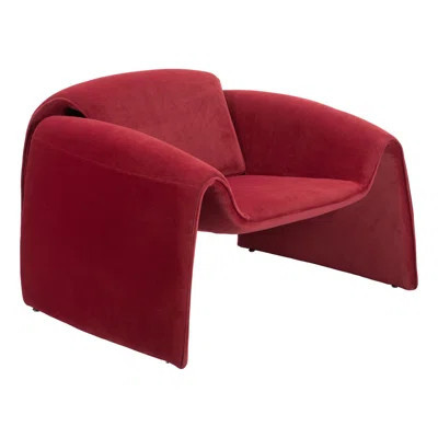 40" Red Velvet Contemporary Arm Chair | Wayfair North America
