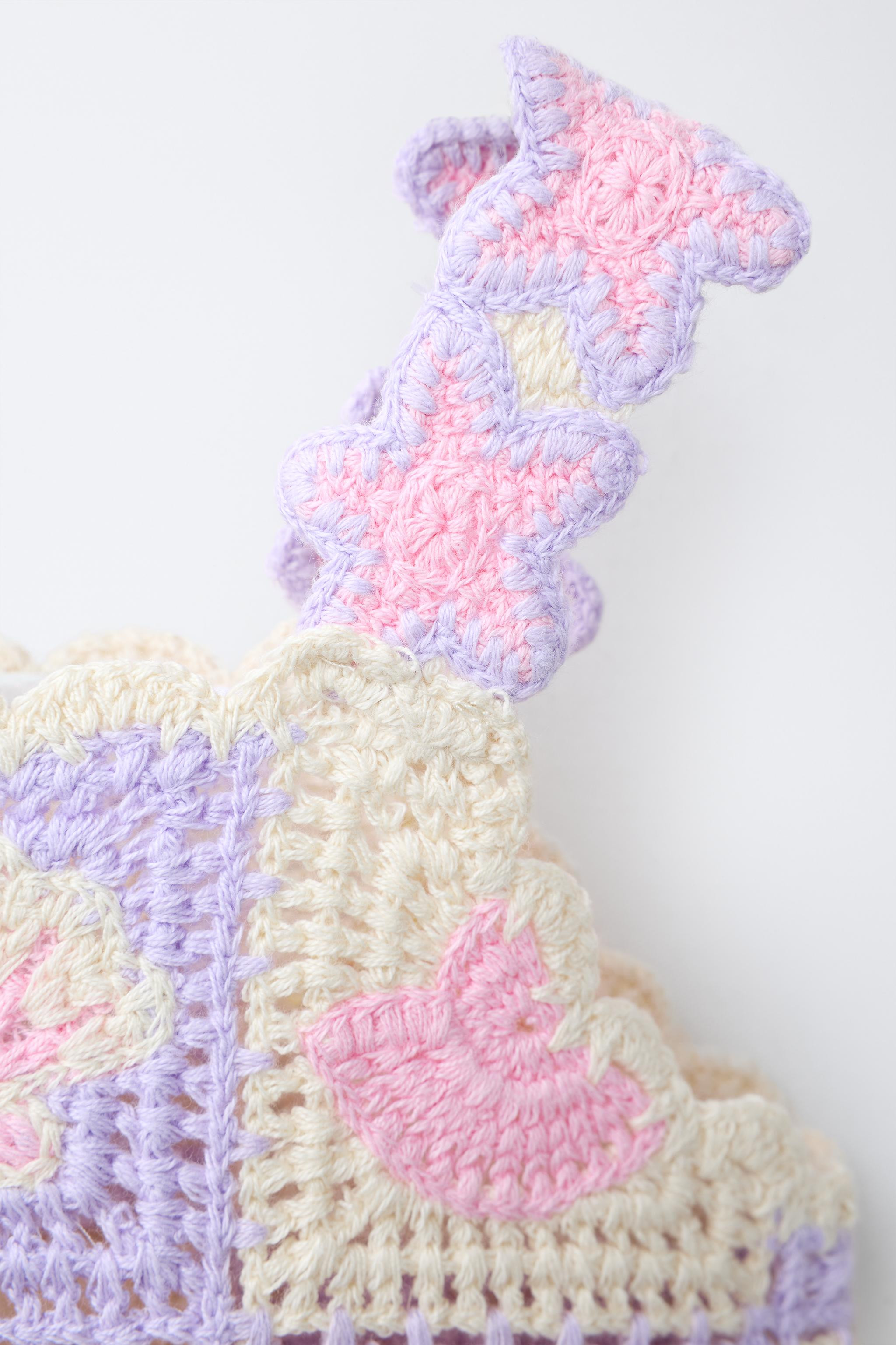 CROCHET KNIT DRESS WITH SEA MOTIFS | Zara US