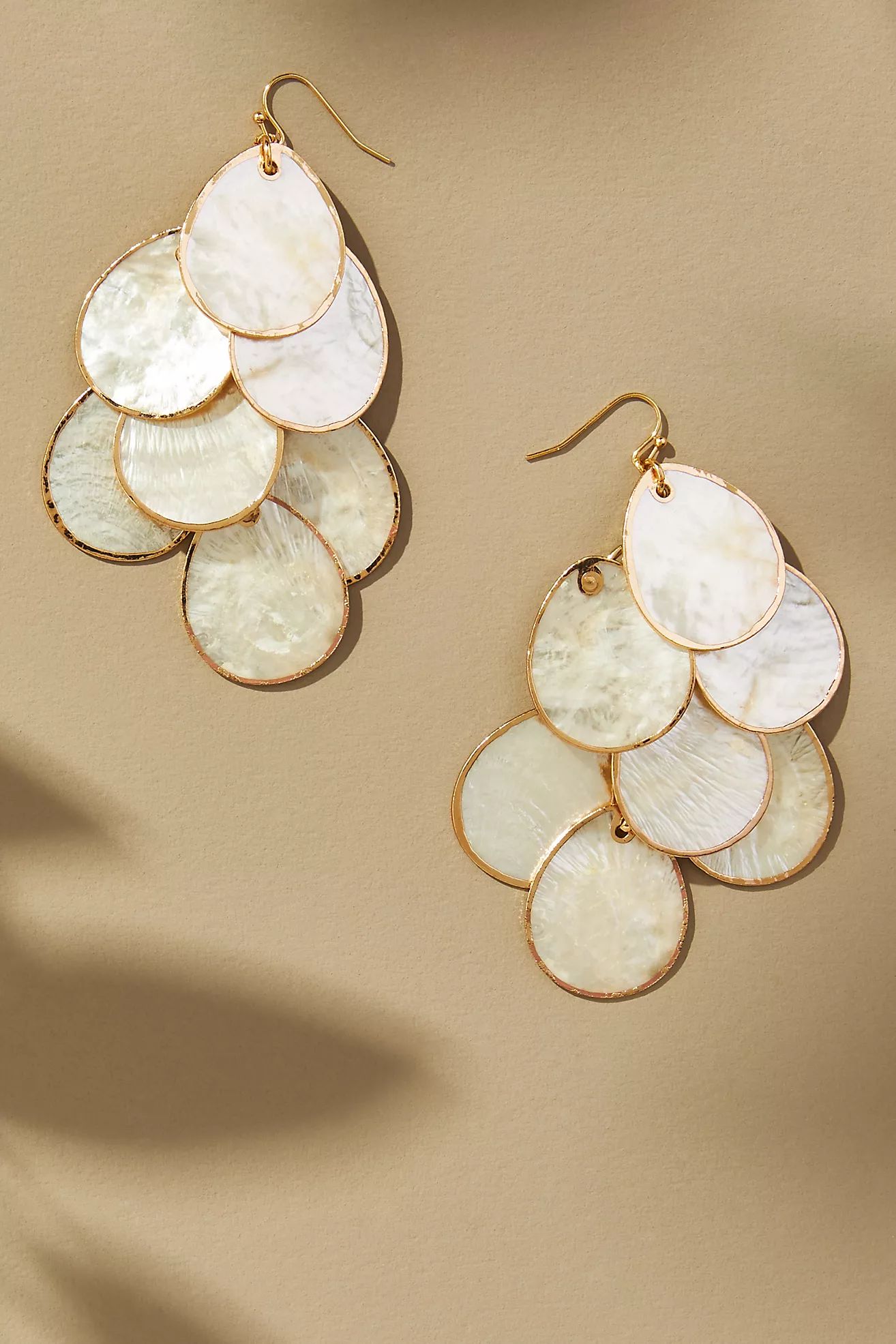 Scalloped Mother-of-Pearl Drop Earrings | Anthropologie (US)