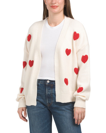 Long Sleeve Heart Cardigan | TJ Maxx