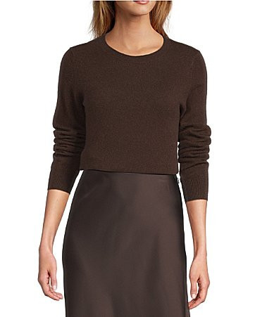 Antonio Melani Luxury Collection Cameron Cashmere Crew Neck Long Sleeve Knit Sweater - M | Dillard's