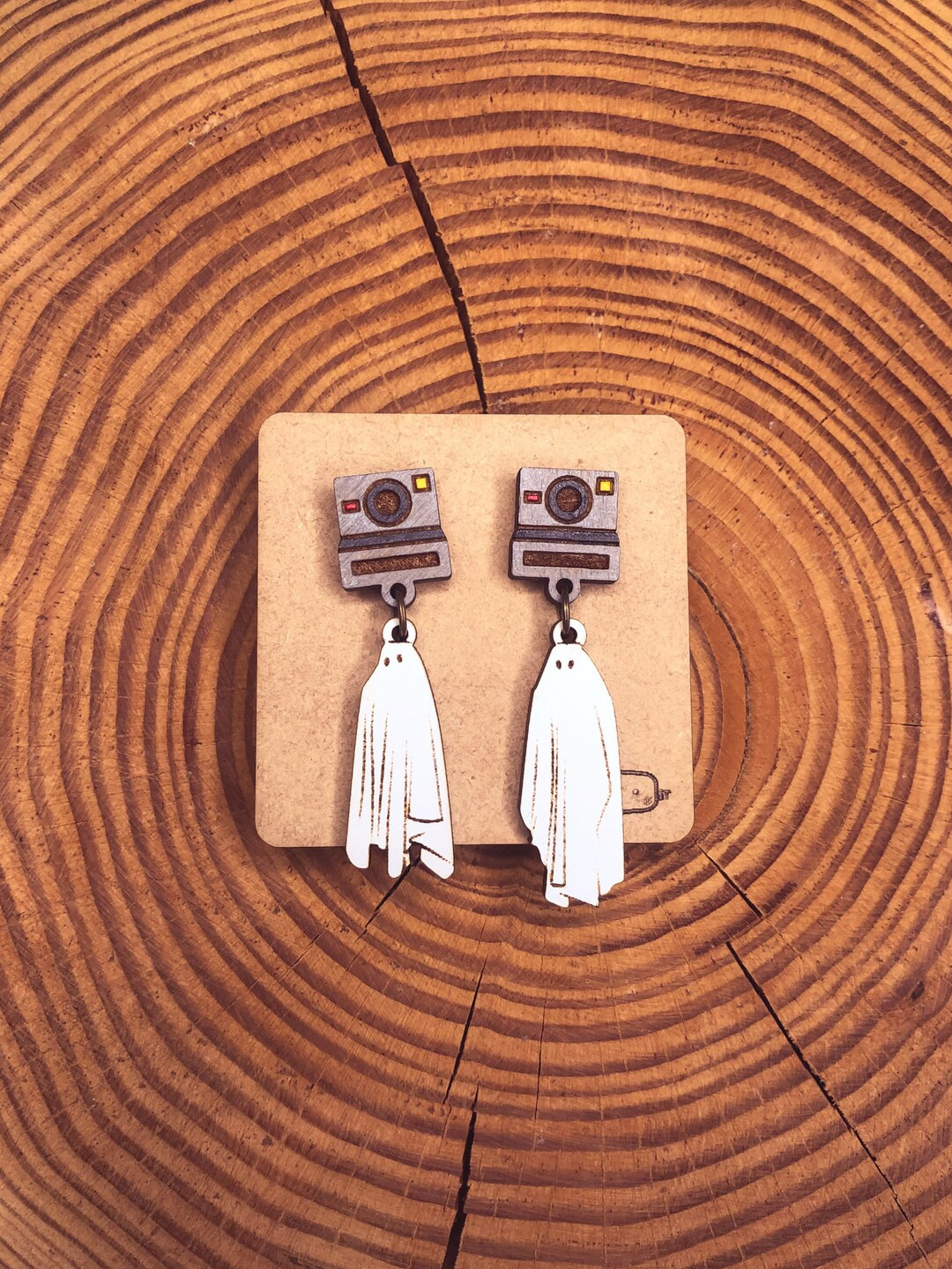 No Feet Glow in the Dark Ghost Polaroid Earrings  Hand - Etsy | Etsy (US)