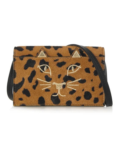 Feline leopard-print calf hair shoulder bag | NET-A-PORTER (UK & EU)