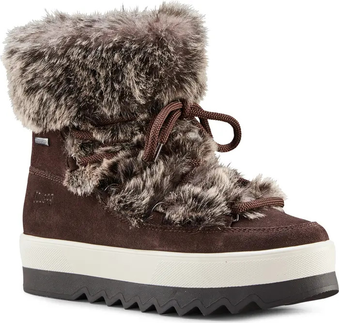 Vanity Faux Fur Trim Waterproof Bootie (Women) | Nordstrom Rack