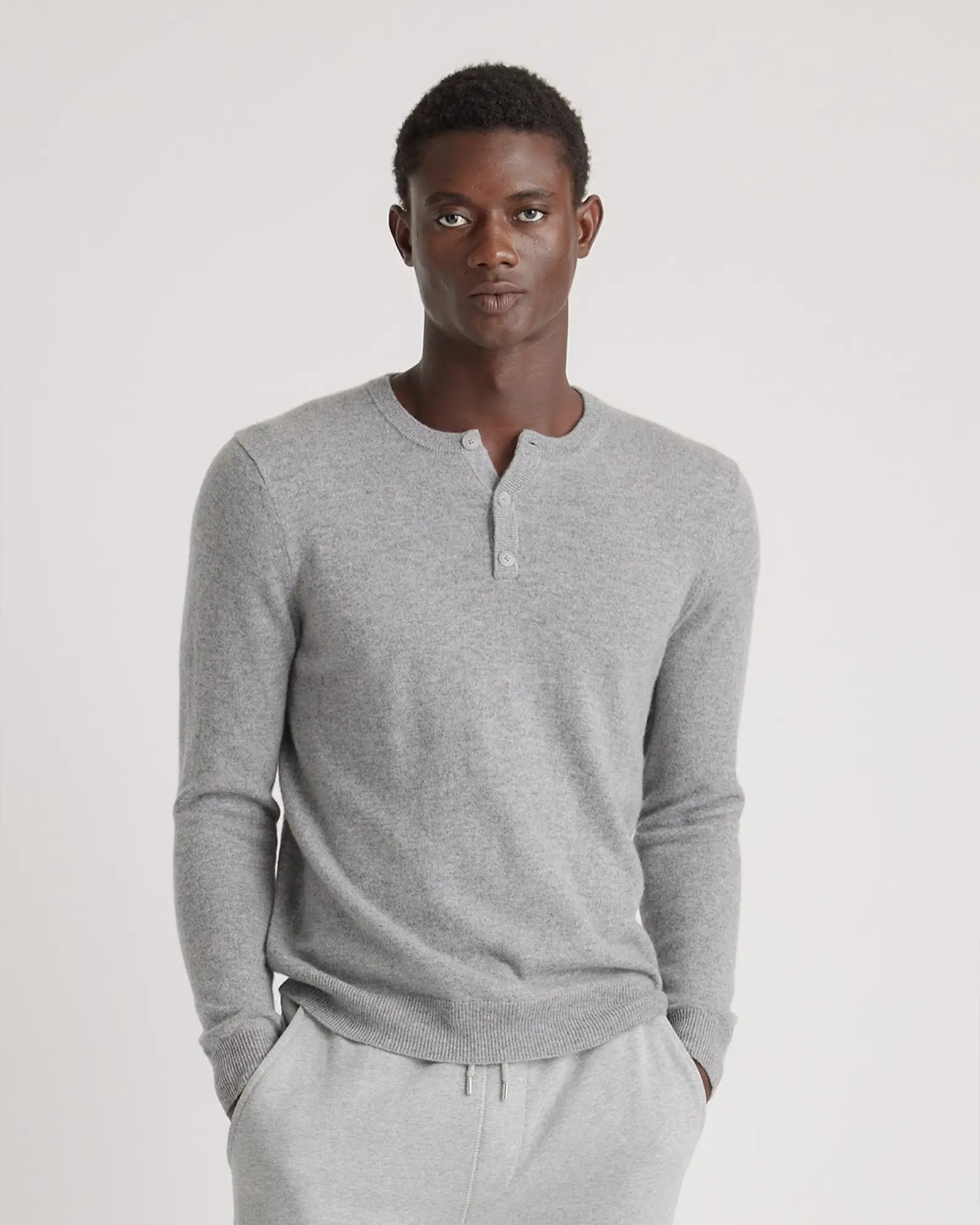 Mongolian Cashmere Henley Sweater | Quince