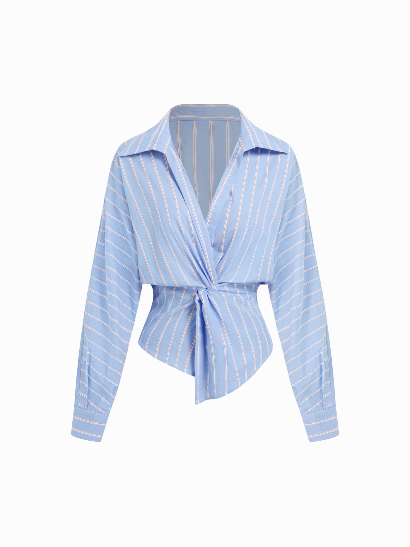 Cotton-blend Striped Knotted Wide Leg Trousers $42.90Flash Shipping | Cider