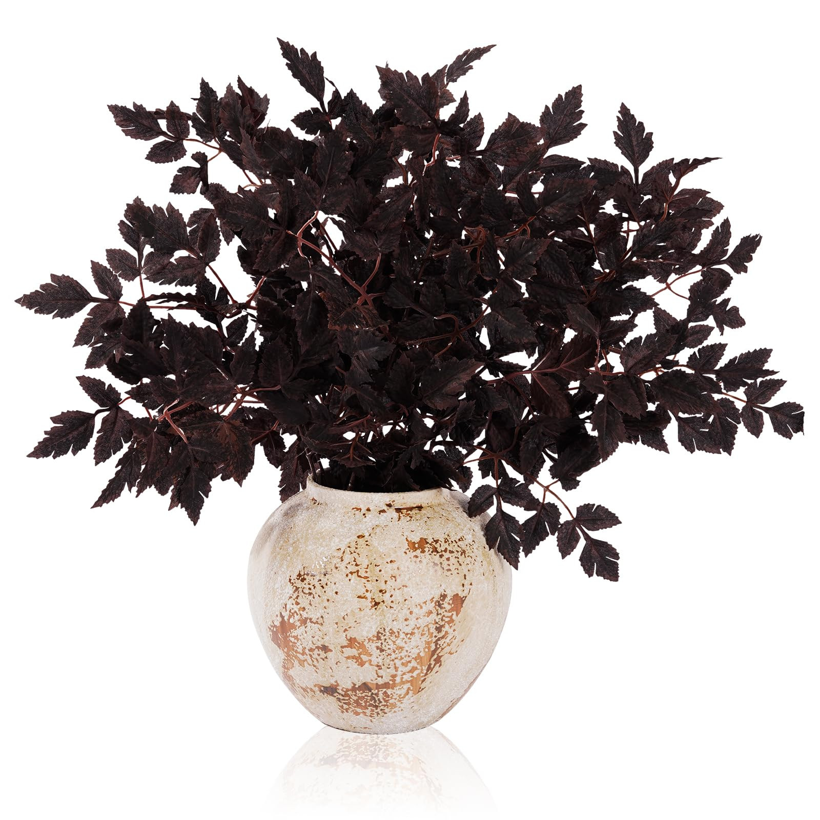 6 Pack Artificial Cimicifuga Plant Leaves Spray, 24 Inches Faux Plum Cimicifuga Stems Leaf, Fall ... | Amazon (US)