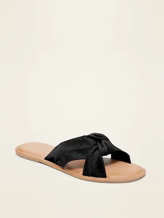 Knotted-Twist Slide Sandals for Women | Old Navy (US)