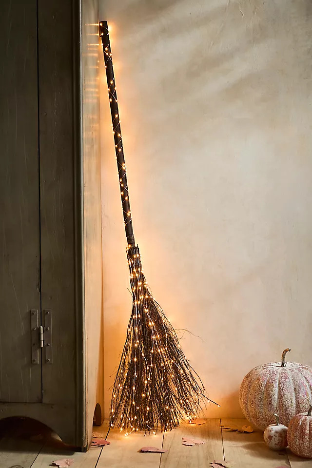 Terrain Illuminated Vine Broom | Anthropologie (US)