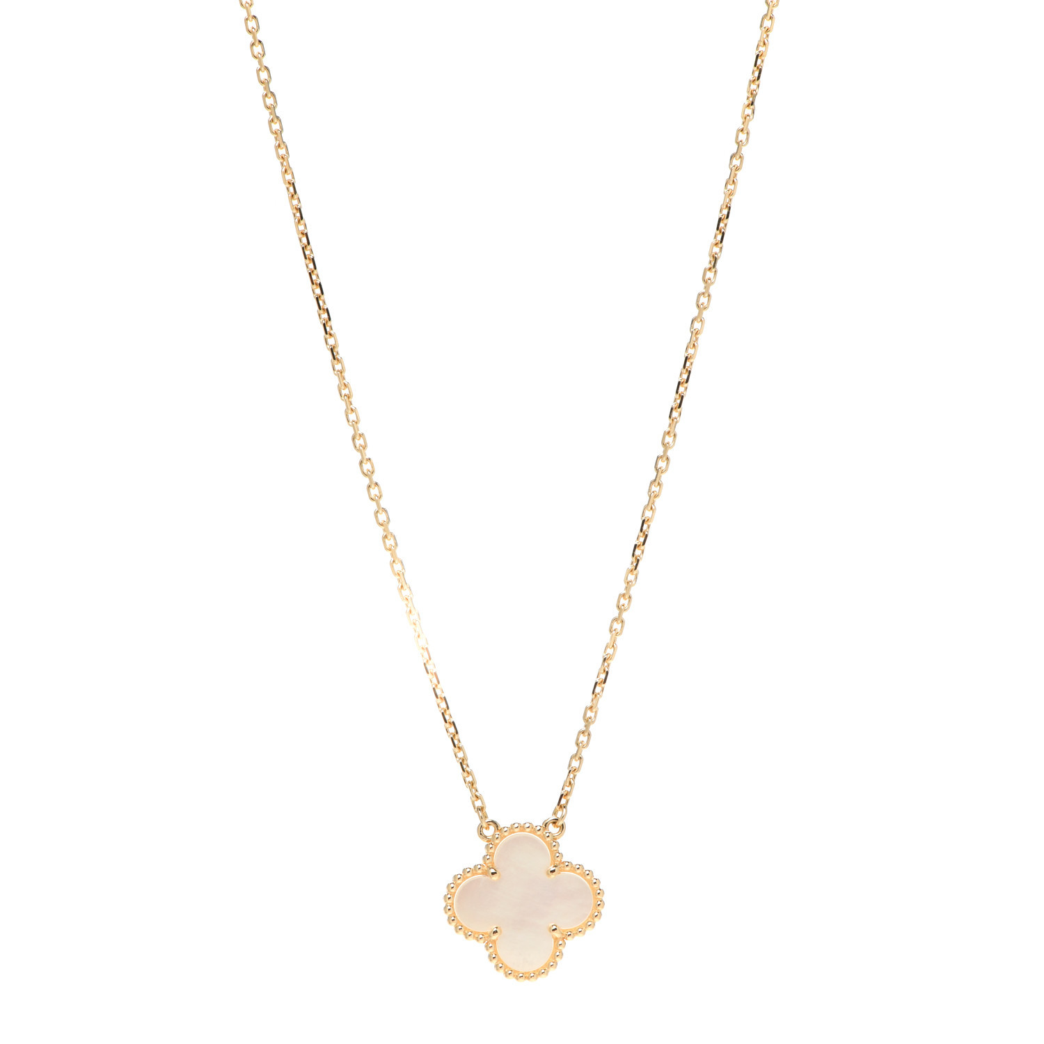 VAN CLEEF & ARPELS

18K Yellow Gold Mother of Pearl Vintage Alhambra Pendant Necklace | Fashionphile