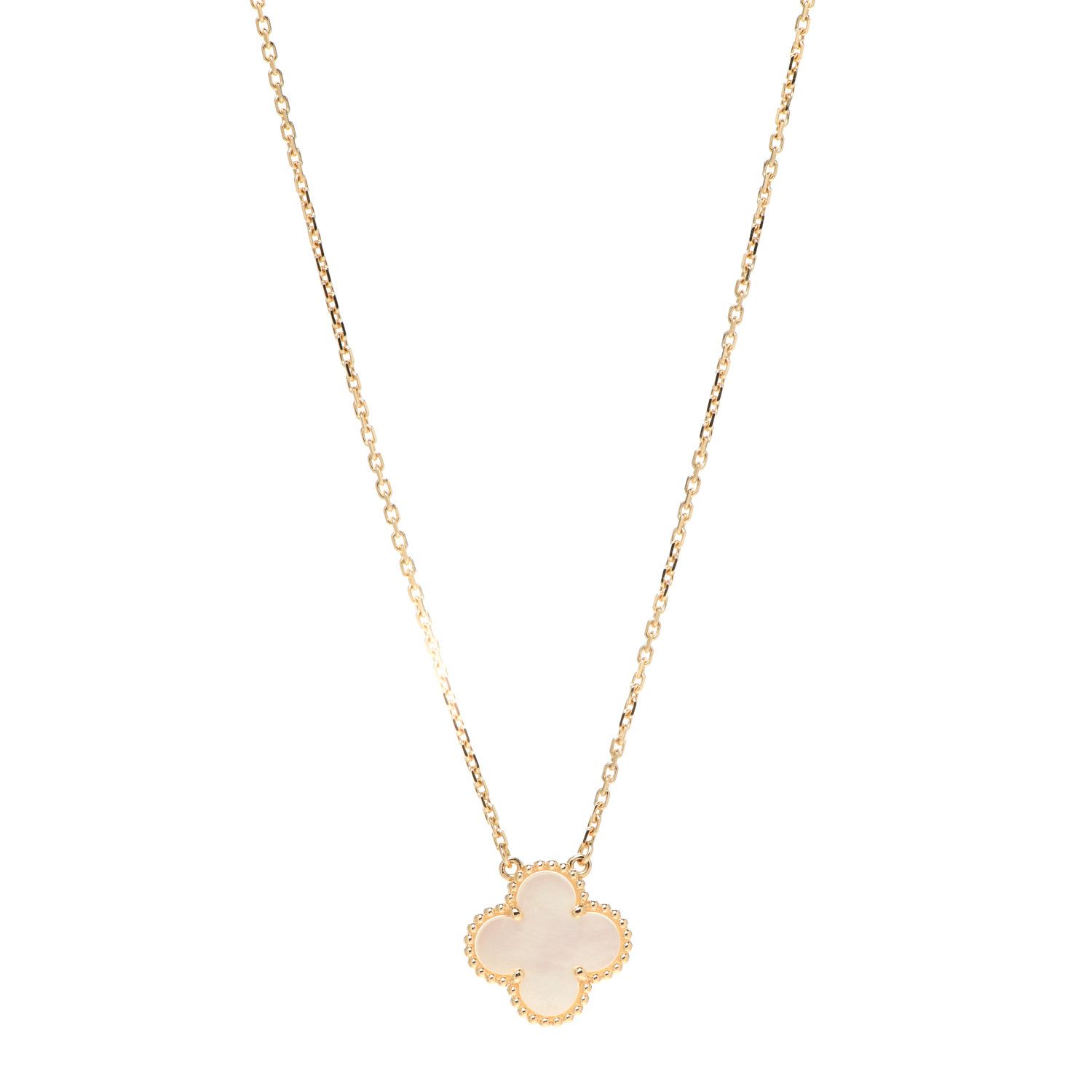 VAN CLEEF & ARPELS

18K Yellow Gold Mother of Pearl Vintage Alhambra Pendant Necklace | Fashionphile